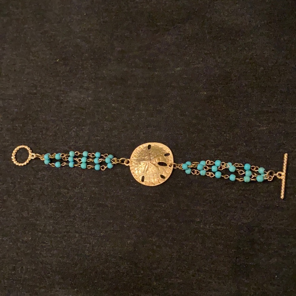 Sand Dollar/Turquoise Bracelet